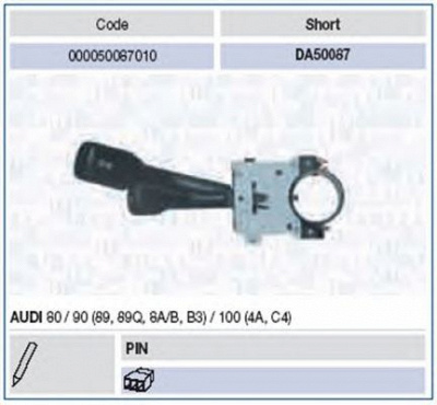 MAGNETI MARELLI 000050087010 -  Выключатель на колонке рулевого управления